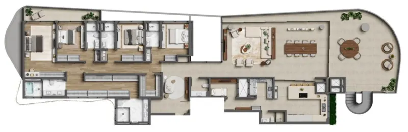 Cobertura Duplex Calma · 608,10 m²